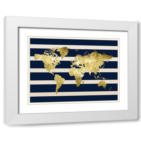 On The Grid White Modern Wood Framed Art Print with Double Matting by Lewis, Sheldon
