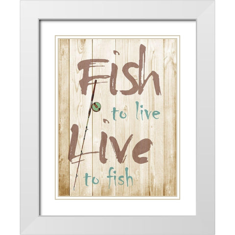Fish White Modern Wood Framed Art Print with Double Matting by Lewis, Sheldon