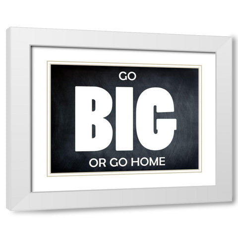 Go Big BW White Modern Wood Framed Art Print with Double Matting by Lewis, Sheldon