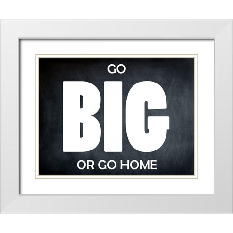 Go Big BW White Modern Wood Framed Art Print with Double Matting by Lewis, Sheldon