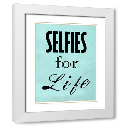 Selfies White Modern Wood Framed Art Print with Double Matting by Lewis, Sheldon
