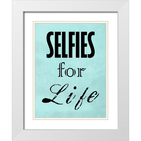 Selfies White Modern Wood Framed Art Print with Double Matting by Lewis, Sheldon