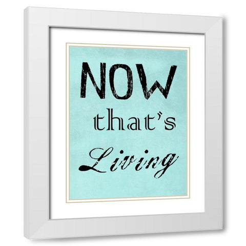 Now Thats Living  White Modern Wood Framed Art Print with Double Matting by Lewis, Sheldon