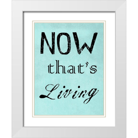 Now Thats Living  White Modern Wood Framed Art Print with Double Matting by Lewis, Sheldon