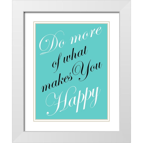 Happy You White Modern Wood Framed Art Print with Double Matting by Lewis, Sheldon