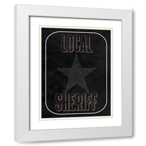Local Sheriff White Modern Wood Framed Art Print with Double Matting by Lewis, Sheldon