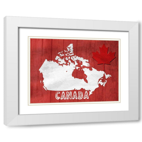 Up North White Modern Wood Framed Art Print with Double Matting by Lewis, Sheldon