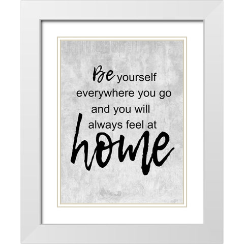 Home White Modern Wood Framed Art Print with Double Matting by Lewis, Sheldon