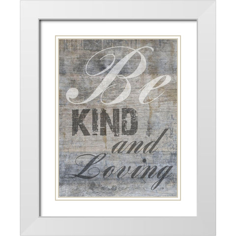 Loving Kindness White Modern Wood Framed Art Print with Double Matting by Lewis, Sheldon