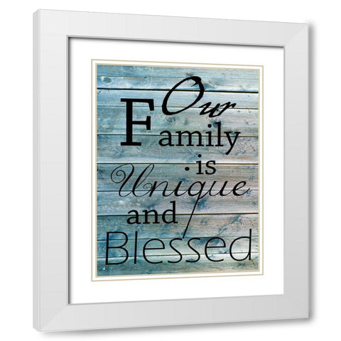 Blessed Family White Modern Wood Framed Art Print with Double Matting by Lewis, Sheldon