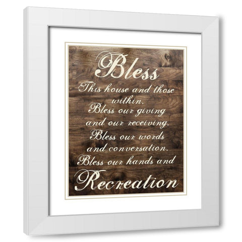More Blessings White Modern Wood Framed Art Print with Double Matting by Lewis, Sheldon