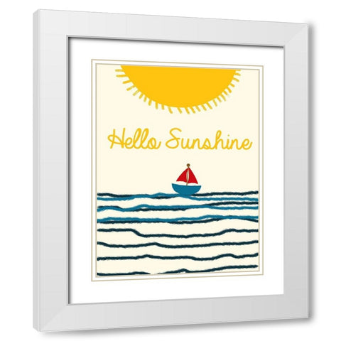 Sunshine White Modern Wood Framed Art Print with Double Matting by Lewis, Sheldon
