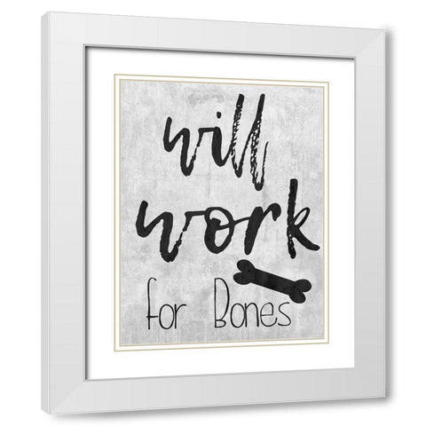 Bones White Modern Wood Framed Art Print with Double Matting by Lewis, Sheldon