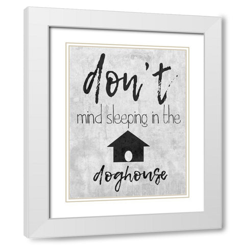 Doghouse White Modern Wood Framed Art Print with Double Matting by Lewis, Sheldon
