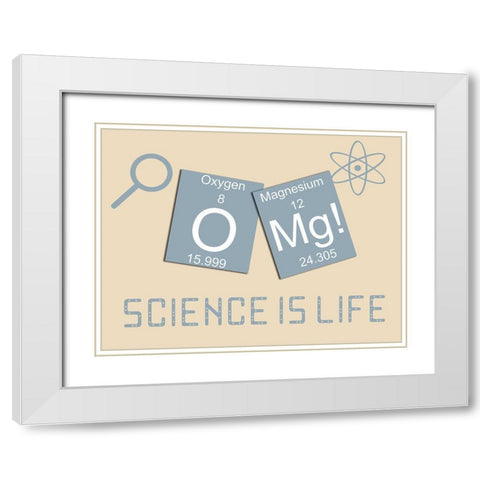 OMG White Modern Wood Framed Art Print with Double Matting by Lewis, Sheldon