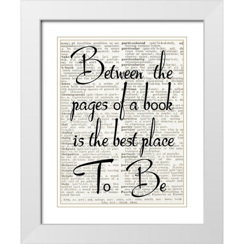 Book Pages White Modern Wood Framed Art Print with Double Matting by Lewis, Sheldon