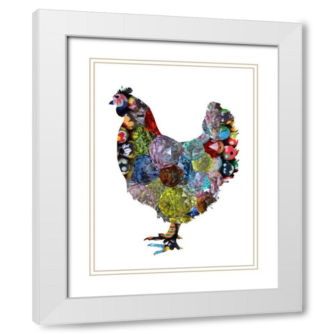 Free Range Colors White Modern Wood Framed Art Print with Double Matting by Lewis, Sheldon