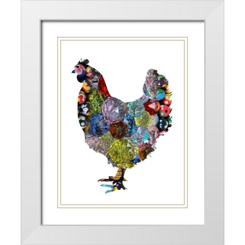 Free Range Colors White Modern Wood Framed Art Print with Double Matting by Lewis, Sheldon