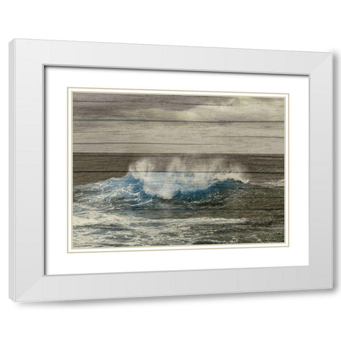 Blast Of Blue 2 White Modern Wood Framed Art Print with Double Matting by Lewis, Sheldon