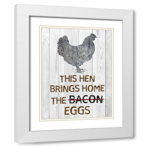 The Eggs White Modern Wood Framed Art Print with Double Matting by Lewis, Sheldon