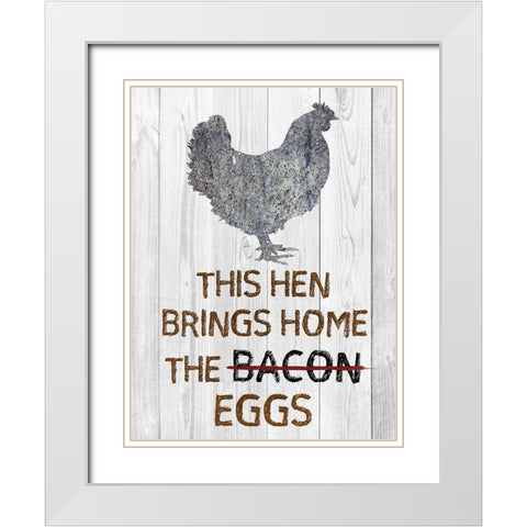 The Eggs White Modern Wood Framed Art Print with Double Matting by Lewis, Sheldon