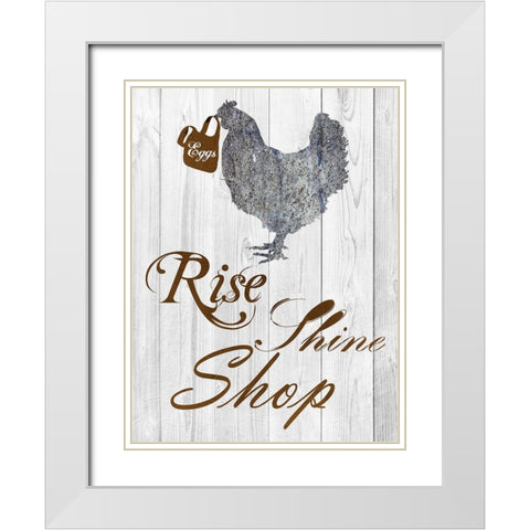 Rise And Shop White Modern Wood Framed Art Print with Double Matting by Lewis, Sheldon