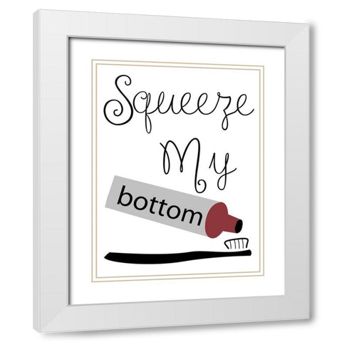 Squeeze Me White Modern Wood Framed Art Print with Double Matting by Lewis, Sheldon