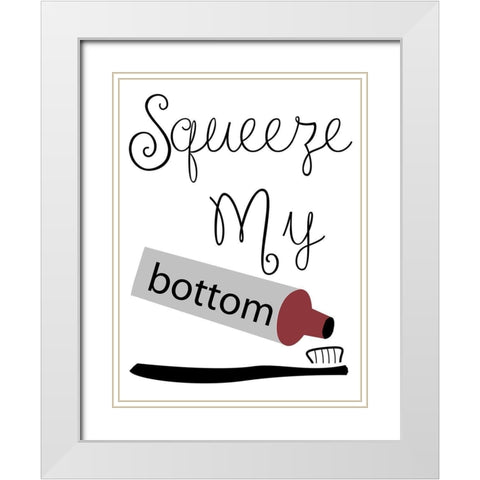 Squeeze Me White Modern Wood Framed Art Print with Double Matting by Lewis, Sheldon