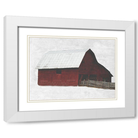 Spice Barn White Modern Wood Framed Art Print with Double Matting by Lewis, Sheldon