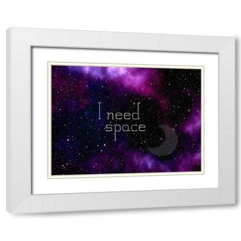 Space White Modern Wood Framed Art Print with Double Matting by Lewis, Sheldon