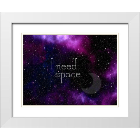 Space White Modern Wood Framed Art Print with Double Matting by Lewis, Sheldon