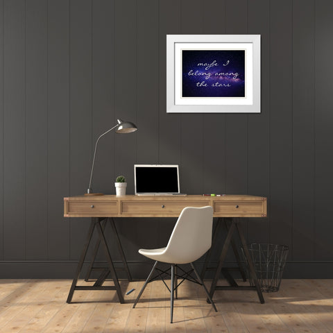 The Stars White Modern Wood Framed Art Print with Double Matting by Lewis, Sheldon