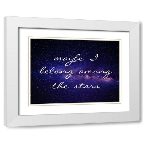The Stars White Modern Wood Framed Art Print with Double Matting by Lewis, Sheldon