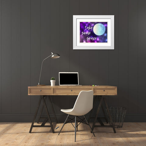 Take Some Space White Modern Wood Framed Art Print with Double Matting by Lewis, Sheldon