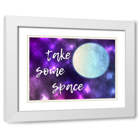 Take Some Space White Modern Wood Framed Art Print with Double Matting by Lewis, Sheldon