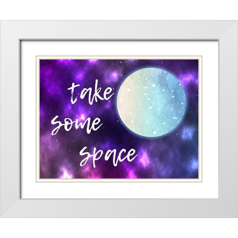 Take Some Space White Modern Wood Framed Art Print with Double Matting by Lewis, Sheldon