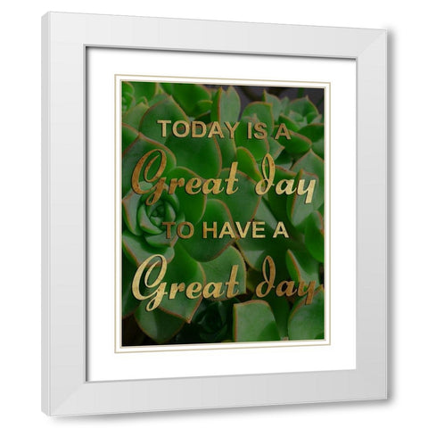 Great Day White Modern Wood Framed Art Print with Double Matting by Lewis, Sheldon