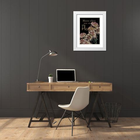 Full Bloom White Modern Wood Framed Art Print with Double Matting by Lewis, Sheldon