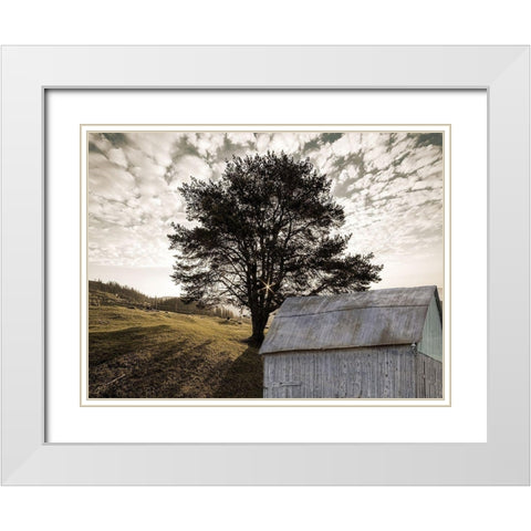 Landscape White Modern Wood Framed Art Print with Double Matting by Lewis, Sheldon