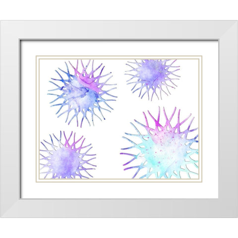 In Theory White Modern Wood Framed Art Print with Double Matting by Lewis, Sheldon
