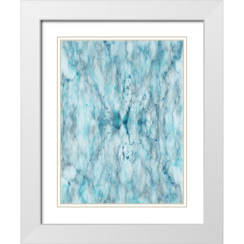 Smoking Marble White Modern Wood Framed Art Print with Double Matting by Lewis, Sheldon