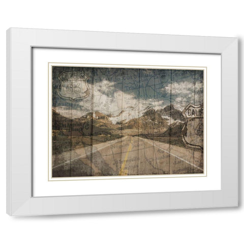 Open Road 2 White Modern Wood Framed Art Print with Double Matting by Lewis, Sheldon
