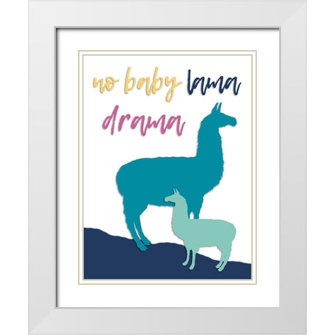 So Drama Free White Modern Wood Framed Art Print with Double Matting by Lewis, Sheldon