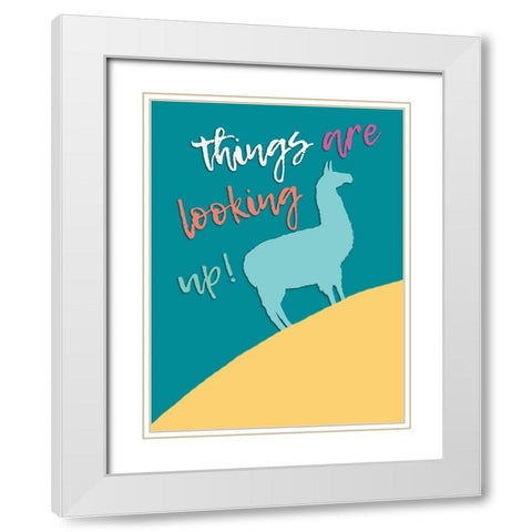 Looking Up White Modern Wood Framed Art Print with Double Matting by Lewis, Sheldon