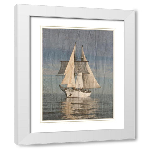 Yacht Club White Modern Wood Framed Art Print with Double Matting by Lewis, Sheldon