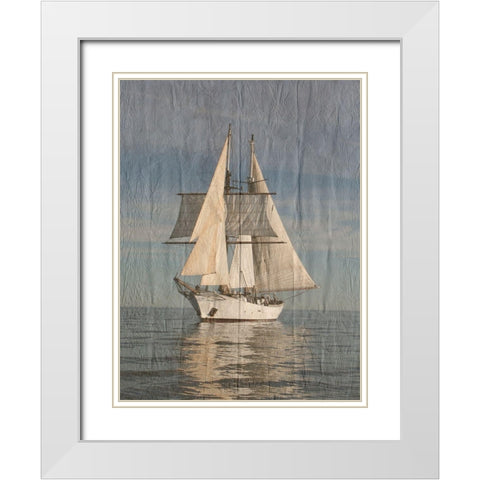 Yacht Club White Modern Wood Framed Art Print with Double Matting by Lewis, Sheldon