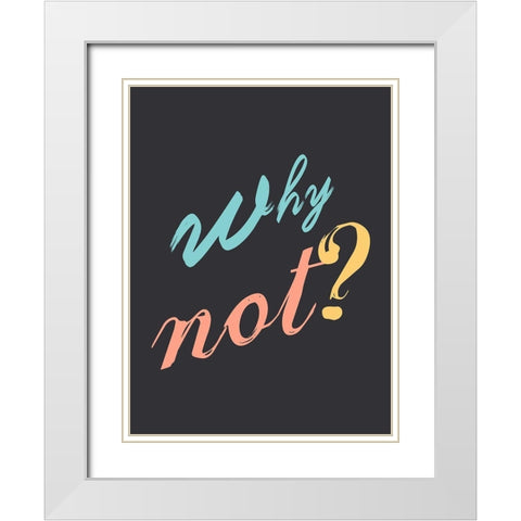 Why Not White Modern Wood Framed Art Print with Double Matting by Lewis, Sheldon
