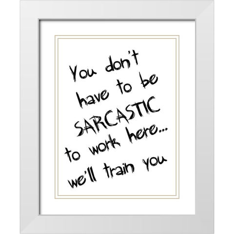 Work Place. White Modern Wood Framed Art Print with Double Matting by Lewis, Sheldon