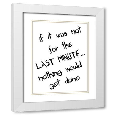 Last Minute White Modern Wood Framed Art Print with Double Matting by Lewis, Sheldon