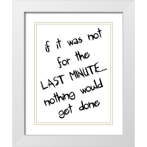 Last Minute White Modern Wood Framed Art Print with Double Matting by Lewis, Sheldon